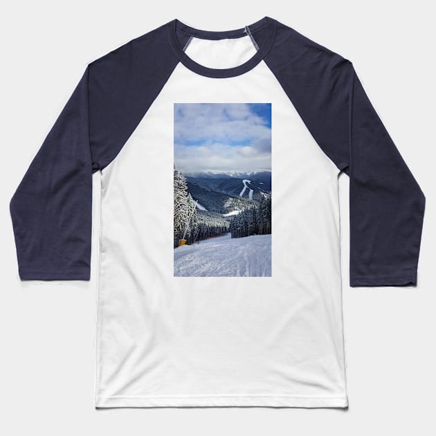 Carpathians View Baseball T-Shirt by psychoshadow